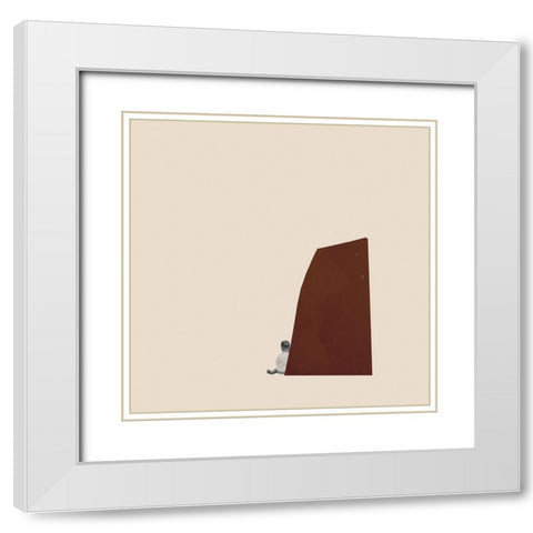Recharging White Modern Wood Framed Art Print with Double Matting by Leon, Maarten