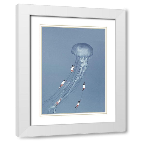 We came home smiling White Modern Wood Framed Art Print with Double Matting by Leon, Maarten
