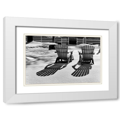 Winter Chill White Modern Wood Framed Art Print with Double Matting by Hoey, John