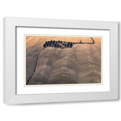Oasis White Modern Wood Framed Art Print with Double Matting by Kravanja, Jure