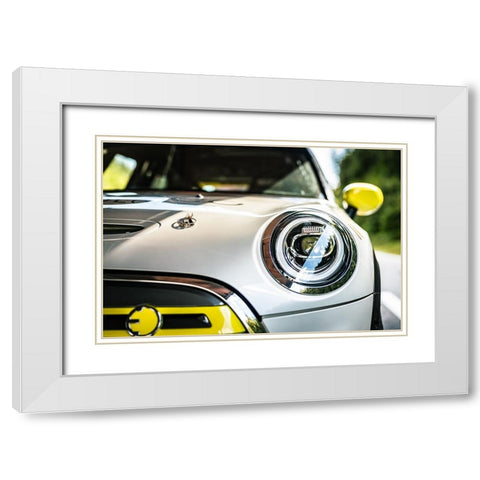 Mini White Modern Wood Framed Art Print with Double Matting by Szabo, Attila