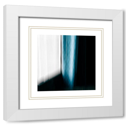 Blue window White Modern Wood Framed Art Print with Double Matting by Masy, Jacques