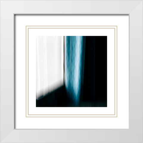 Blue window White Modern Wood Framed Art Print with Double Matting by Masy, Jacques
