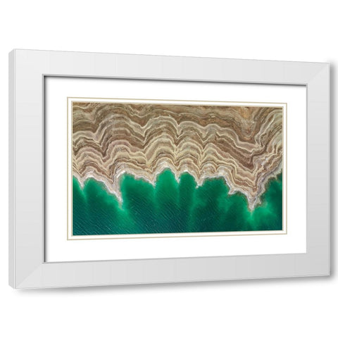 Salty Formations White Modern Wood Framed Art Print with Double Matting by Meirovich, Ido