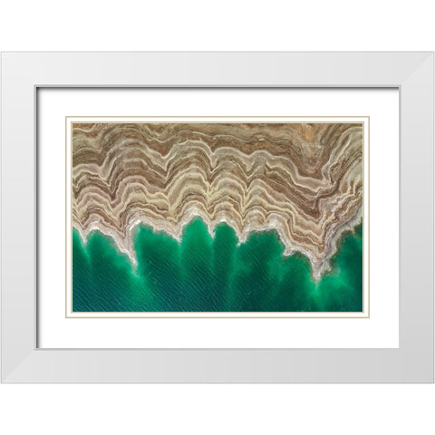Salty Formations White Modern Wood Framed Art Print with Double Matting by Meirovich, Ido
