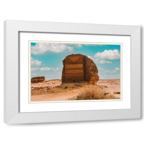 Qasr AlFarid - UOmOp OsUUOpUOm White Modern Wood Framed Art Print with Double Matting by Khaled