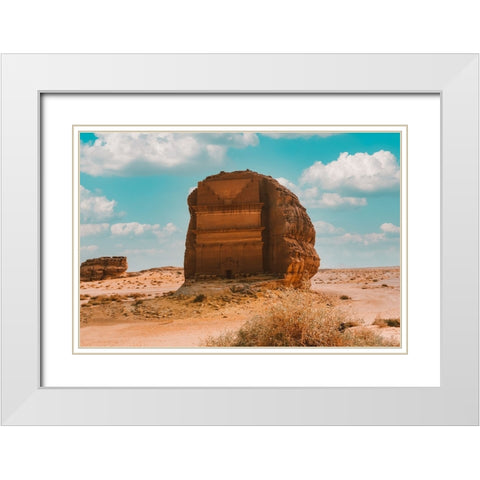 Qasr AlFarid - UOmOp OsUUOpUOm White Modern Wood Framed Art Print with Double Matting by Khaled