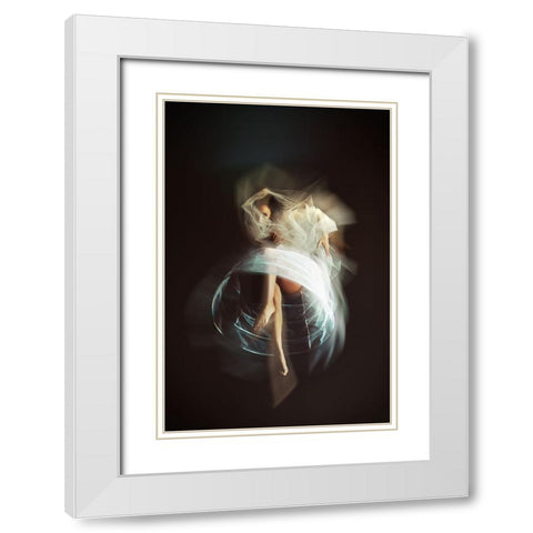 Let Your Chaos Explode White Modern Wood Framed Art Print with Double Matting by Bolgov, Ruslan