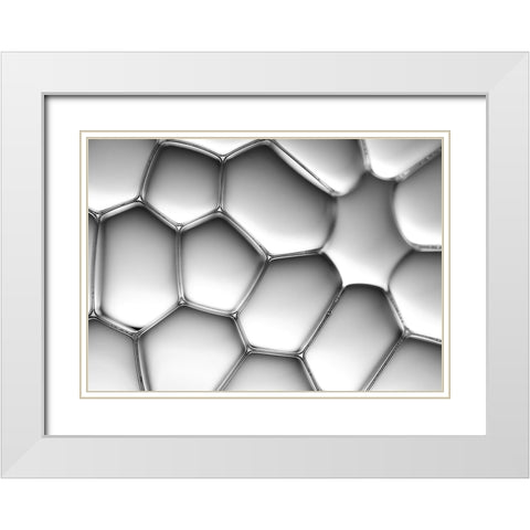 abyss White Modern Wood Framed Art Print with Double Matting by Chen, Siyang