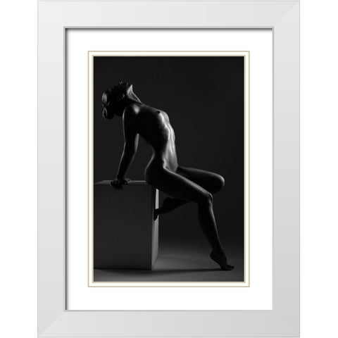Glare White Modern Wood Framed Art Print with Double Matting by Markachev, Leonid