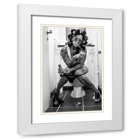 Wc White Modern Wood Framed Art Print with Double Matting by Graf, James