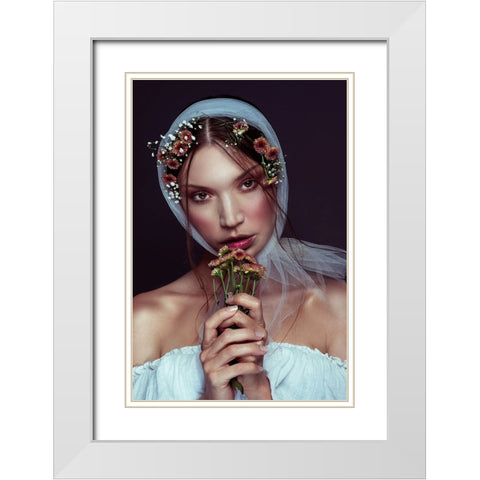 my art White Modern Wood Framed Art Print with Double Matting by Amar, Yoni