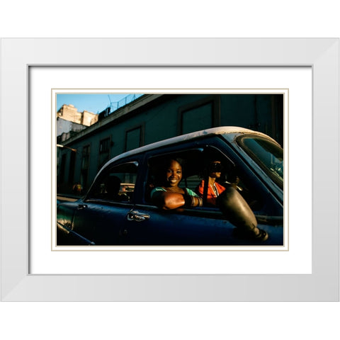 CUBA NEVERENDING STORY White Modern Wood Framed Art Print with Double Matting by Buliga, Gina