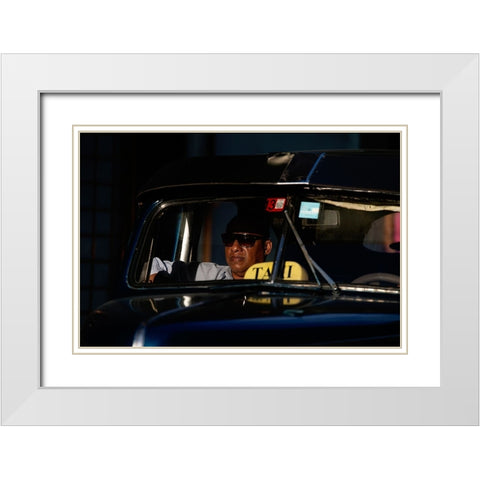 Cuba Neverending Story White Modern Wood Framed Art Print with Double Matting by Buliga, Gina