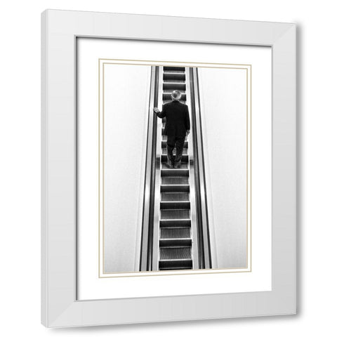 Calm Life White Modern Wood Framed Art Print with Double Matting by Watanabe, Kentaro