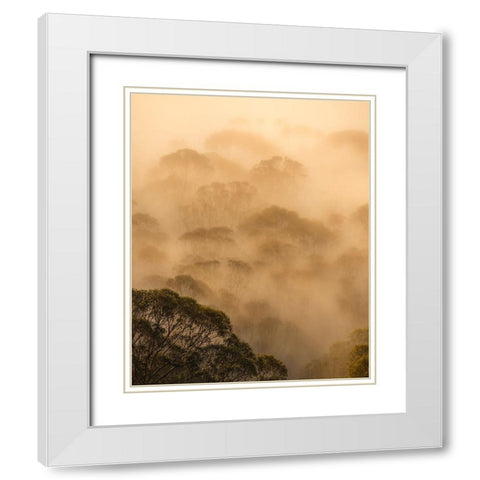 Ink Painting White Modern Wood Framed Art Print with Double Matting by Chengming