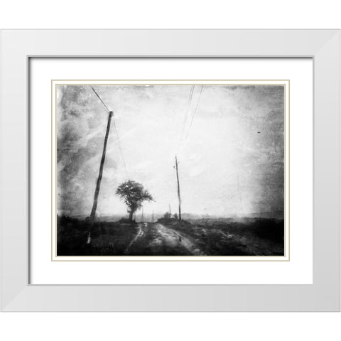 Like A Rainy Day White Modern Wood Framed Art Print with Double Matting by Margau, Delphine