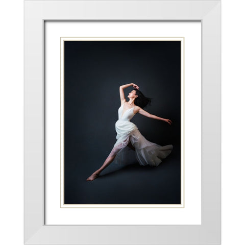 Free Mood White Modern Wood Framed Art Print with Double Matting by Meng, Mia