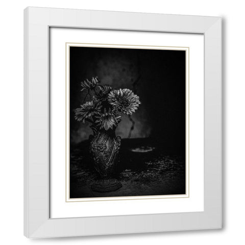 The Cracks White Modern Wood Framed Art Print with Double Matting by Margau, Delphine