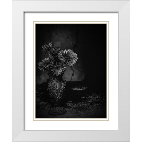 The Cracks White Modern Wood Framed Art Print with Double Matting by Margau, Delphine