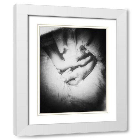 Like a story that never ends White Modern Wood Framed Art Print with Double Matting by Margau, Delphine
