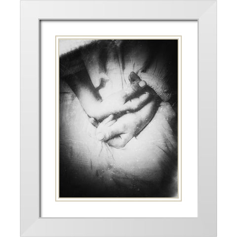Like a story that never ends White Modern Wood Framed Art Print with Double Matting by Margau, Delphine