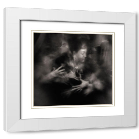 Portrait2 White Modern Wood Framed Art Print with Double Matting by Shepelev, Yuri