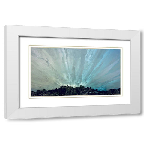 Ice Sky White Modern Wood Framed Art Print with Double Matting by Gu, Danling