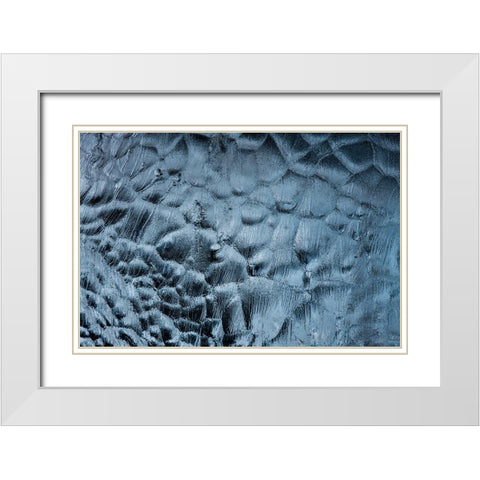 Ice textures White Modern Wood Framed Art Print with Double Matting by Ruoppolo, Luigi
