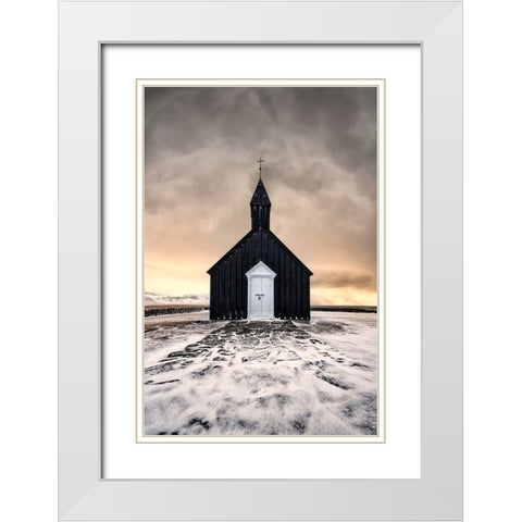 Untitled White Modern Wood Framed Art Print with Double Matting by Vega Toledano, Cesar