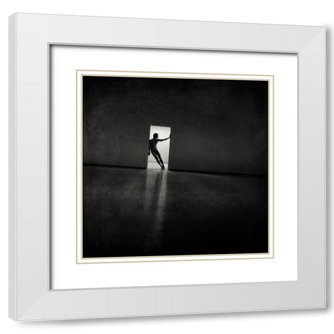 Untitled White Modern Wood Framed Art Print with Double Matting by Vasiliev-Apostol, Yaroslav