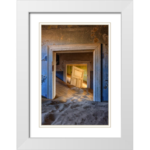 Kolmanskop White Modern Wood Framed Art Print with Double Matting by Zheng, Michael