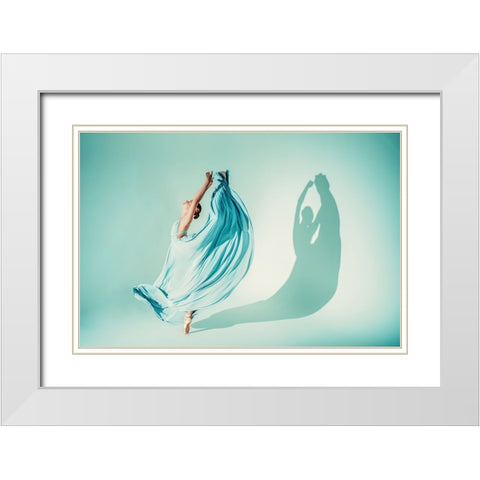 Magda White Modern Wood Framed Art Print with Double Matting by Grimm, Klaus