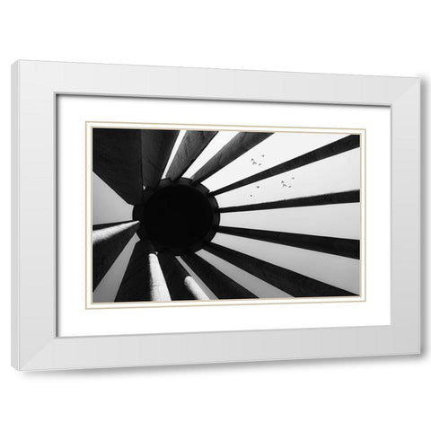 To The Black Hole White Modern Wood Framed Art Print with Double Matting by Mohammad Hossein, Hamid