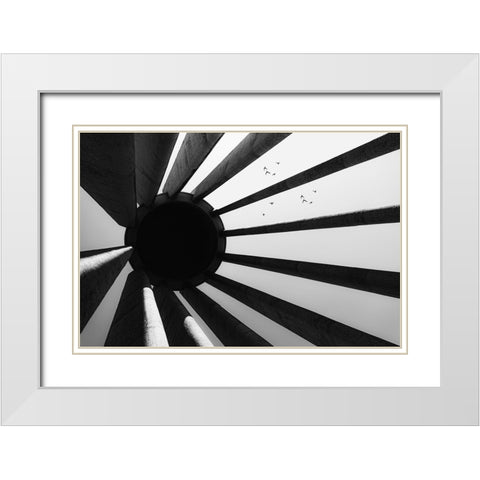 To The Black Hole White Modern Wood Framed Art Print with Double Matting by Mohammad Hossein, Hamid