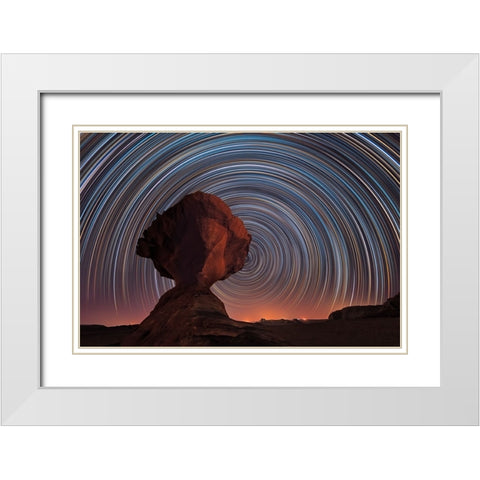 Kharaz Dreaming! White Modern Wood Framed Art Print with Double Matting by Chander, Vikas