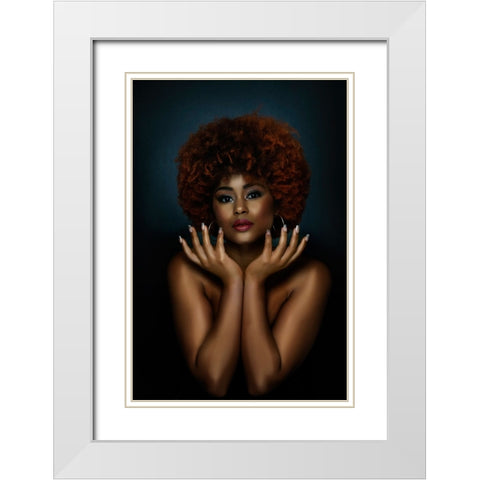 Untitled White Modern Wood Framed Art Print with Double Matting by Pandya, Hardik