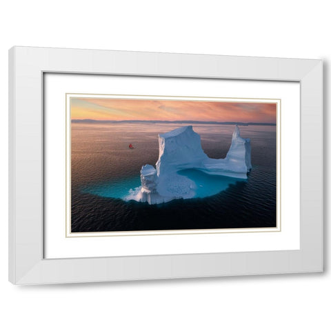 Ephemeral Giants White Modern Wood Framed Art Print with Double Matting by Macua, Gerald