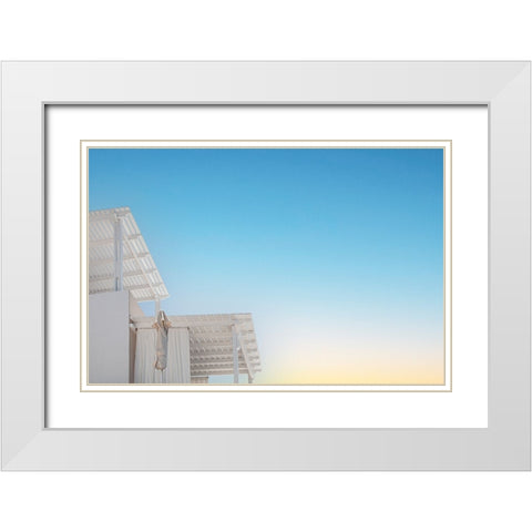 Sunshades White Modern Wood Framed Art Print with Double Matting by Wride, Linda