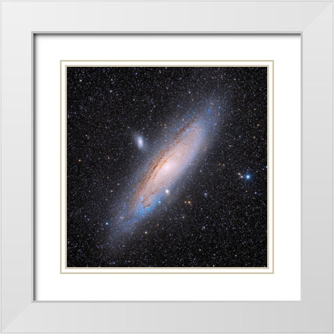 Andromeda White Modern Wood Framed Art Print with Double Matting by Chander, Vikas