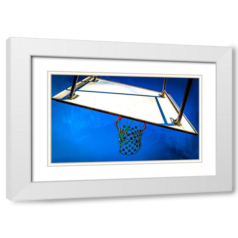 RGB Drops White Modern Wood Framed Art Print with Double Matting by Carnevale, Stefano