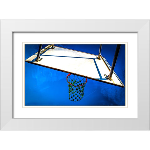 RGB Drops White Modern Wood Framed Art Print with Double Matting by Carnevale, Stefano