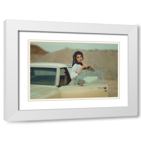 Old Time White Modern Wood Framed Art Print with Double Matting by Fedur, Adalia