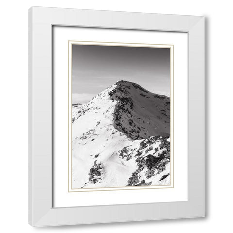 La montagna White Modern Wood Framed Art Print with Double Matting by Bolognese, Christian