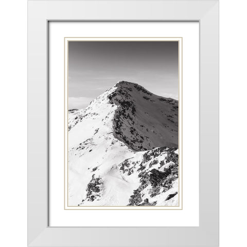 La montagna White Modern Wood Framed Art Print with Double Matting by Bolognese, Christian