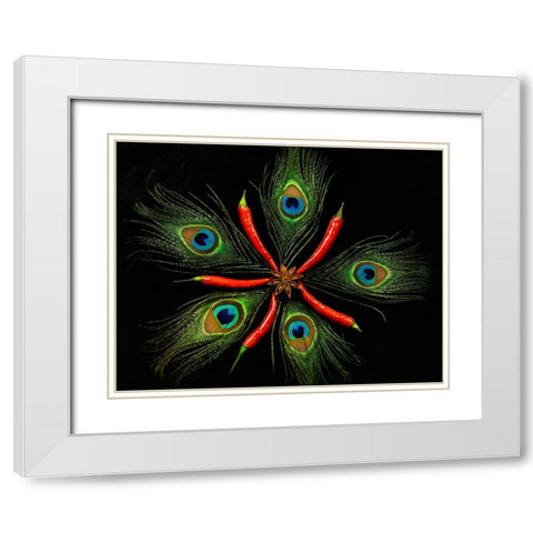 Red dwarf White Modern Wood Framed Art Print with Double Matting by Mendoza, Danny