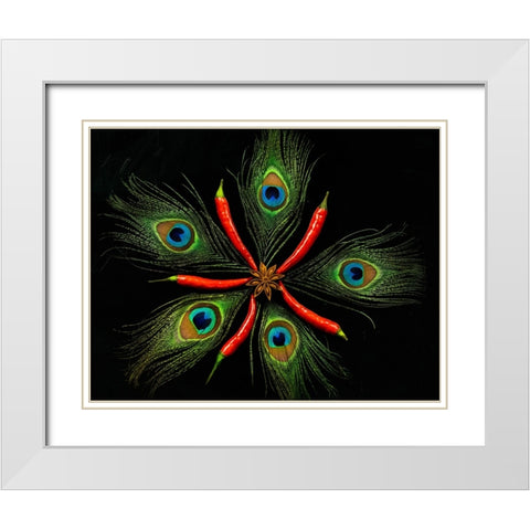 Red dwarf White Modern Wood Framed Art Print with Double Matting by Mendoza, Danny