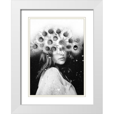 The flowering of the mind White Modern Wood Framed Art Print with Double Matting by Urbonaviciene, Ingrida