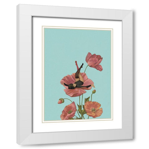 Colourful Dreamer White Modern Wood Framed Art Print with Double Matting by Leon, Maarten