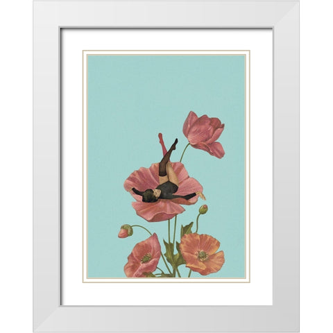 Colourful Dreamer White Modern Wood Framed Art Print with Double Matting by Leon, Maarten